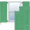 Ekena Millwork 12W x 77H Americraft Two Equal Louver Exterior Real Wood Shutters, Lilly Pads, PR RW101LV12X77LPH - alternate 1